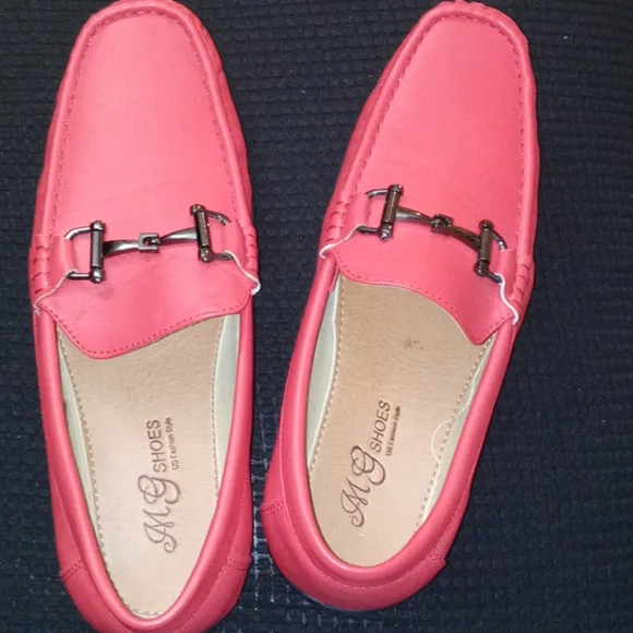 Men's Red Bit Loafers - Classic Moccasin Dress Shoes - Size 8 - Like New - Picture 4 of 6